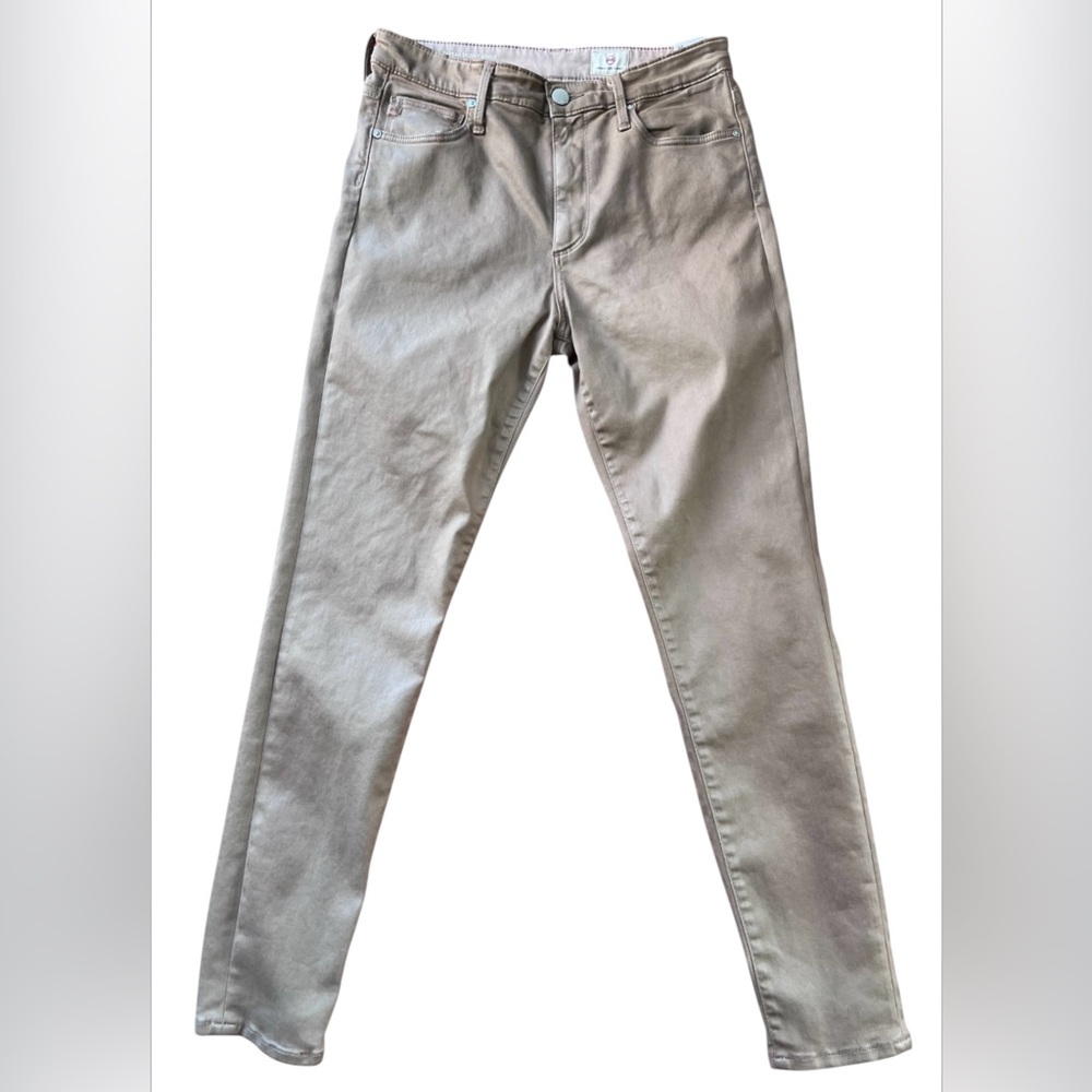 AG Adriano GOLDSCHMIED Farrah Skinny Ankle High-Rise Leatherette Jeans Size 29